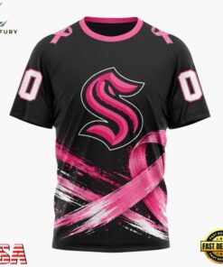 NHL Seattle Kraken 2026 Hockey Pink Fights Breast Cancer Design Hoodie, TShirt, Sweatshirt, NHL Hockey 3D Shirt Nhl Seattle Kraken 2026 Hockey Pink Fights Breast Cancer Design Hoodie Tshirt Sweatshirt 2
