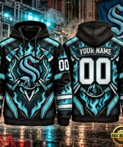 NHL Seattle Kraken 2026 Honoring Firefighters Personalized Hoodie Shirt, NHL Hockey 3D Shirt Nhl Seattle Kraken 2026 Honoring Firefighters Personalized Hoodie Shirt