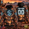 NHL Seattle Kraken 2026 Personalized Hunting Camo Design Hoodie, NHL Hockey 3D Shirt Nhl Seattle Kraken 2026 Personalized Hunting Camo Design Hoodie