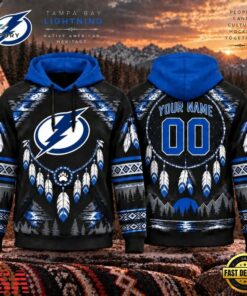NHL Tampa Bay Lightning 2026 Native American Heritage Design Hoodie Shirt, NHL Hockey 3D Shirt Nhl Tampa Bay Lightning 2026 Native American Heritage Design Hoodie Shirt