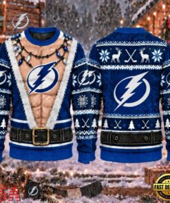 NHL Tampa Bay Lightning Funny Body Christmas Ugly Sweater, NHL Hockey 3D Shirt Nhl Tampa Bay Lightning Funny Body Christmas Ugly Sweater