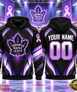 NHL Toronto Maple Leafs 2026 Hockey Fights Cancer Personalized Hoodie Shirt, NHL Hockey 3D Shirt Nhl Toronto Maple Leafs 2026 Hockey Fights Cancer Personalized Hoodie Shirt