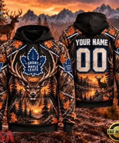 NHL Toronto Maple Leafs 2026 Personalized Hunting Camo Design Hoodie, NHL Hockey 3D Shirt Nhl Toronto Maple Leafs 2026 Personalized Hunting Camo Design Hoodie