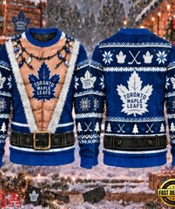 NHL Toronto Maple Leafs Funny Body Christmas Ugly Sweater, NHL Hockey 3D Shirt Nhl Toronto Maple Leafs Funny Body Christmas Ugly Sweater