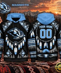 NHL Utah Mammoth 2026 Native American Heritage Design Hoodie Shirt, NHL Hockey 3D Shirt Nhl Utah Mammoth 2026 Native American Heritage Design Hoodie Shirt