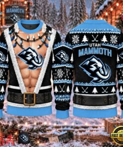 NHL Utah Mammoth Funny Body Christmas Ugly Sweater, NHL Hockey 3D Shirt Nhl Utah Mammoth Funny Body Christmas Ugly Sweater