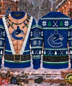 NHL Vancouver Canucks Funny Body Christmas Ugly Sweater, NHL Hockey 3D Shirt Nhl Vancouver Canucks Funny Body Christmas Ugly Sweater