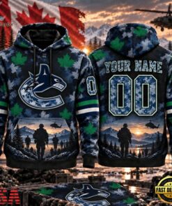 NHL Vancouver Canucks Military Appreciation Design Personalized Hoodie, NHL Hockey 3D Shirt Nhl Vancouver Canucks Military Appreciation Design Personalized Hoodie