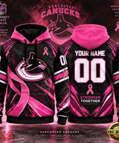 NHL Vancouver Canucks Pink Fights Breast Cancer 2026 Personalized Hoodie Shirt, NHL Hockey 3D Shirt Nhl Vancouver Canucks Pink Fights Breast Cancer 2026 Personalized Hoodie Shirt