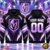 NHL Vegas Golden Knights 2026 Hockey Fights Cancer Personalized Hoodie Shirt, NHL Hockey 3D Shirt Nhl Vegas Golden Knights 2026 Hockey Fights Cancer Personalized Hoodie Shirt