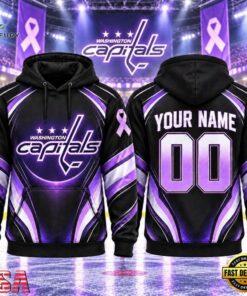 NHL Washington Capitals 2026 Hockey Fights Cancer Personalized Hoodie Shirt, NHL Hockey 3D Shirt Nhl Washington Capitals 2026 Hockey Fights Cancer Personalized Hoodie Shirt