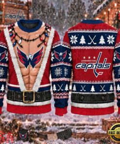 NHL Washington Capitals Funny Body Christmas Ugly Sweater, NHL Hockey 3D Shirt Nhl Washington Capitals Funny Body Christmas Ugly Sweater