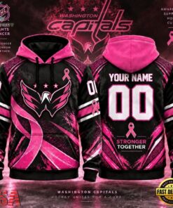 NHL Washington Capitals Pink Fights Breast Cancer 2026 Personalized Hoodie Shirt, NHL Hockey 3D Shirt Nhl Washington Capitals Pink Fights Breast Cancer 2026 Personalized Hoodie Shirt
