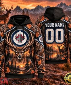 NHL Winnipeg Jets 2026 Personalized Hunting Camo Design Hoodie, NHL Hockey 3D Shirt Nhl Winnipeg Jets 2026 Personalized Hunting Camo Design Hoodie