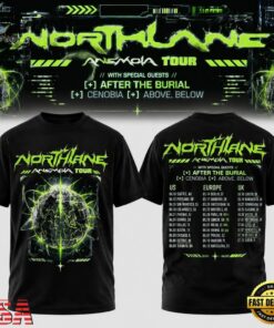 Northlane The Anemoia Tour 2026 T Shirt, Trending Music 3D Tee Northlane The Anemoia Tour 2026 T Shirt