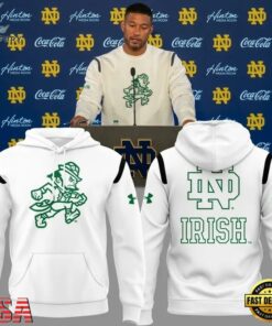 Notre Dame Fighting Irish Football 2026 Go Irish White Hoodie, Viral 3D Graphic Tee Notre Dame Fighting Irish Football 2026 GO Irish White Hoodie