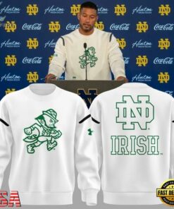 Notre Dame Fighting Irish Football 2026 Go Irish White Sweatshirt, Viral 3D Graphic Tee Notre Dame Fighting Irish Football 2026 GO Irish White Sweatshirt