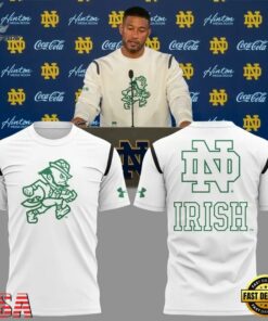 Notre Dame Fighting Irish Football 2026 Go Irish White T Shirt, Viral 3D Graphic Tee Notre Dame Fighting Irish Football 2026 GO Irish White T Shirt