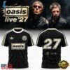 Oasis Live ‘27 Signature Raglan Black T Shirt, Trending Music 3D Tee Oasis Live 27 Signature Raglan Black T Shirt