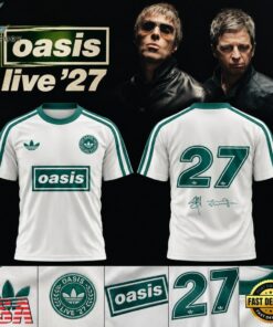 Oasis Live ‘27 Signature Raglan T Shirt, Trending Music 3D Tee Oasis Live 27 Signature Raglan T Shirt