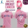 Ohio State Buckeyes Breast Cancer Awareness 2026 T Shirt, Viral 3D Graphic Tee Ohio State Buckeyes Breast Cancer Awareness 2026 T Shirt