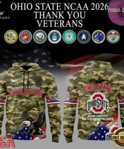 Ohio State Buckeyes Veterans Day 2026 Hoodie, Viral 3D Graphic Tee Ohio State Buckeyes Veterans Day 2026 Hoodie