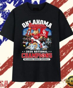 Oklahoma Sooners 2026 National Champions Men’s College World Series Baseball T Shirt, Trendy 2D Print Shirt Oklahoma Sooners 2026 National Champions Men S College World Series Baseball T Shirt