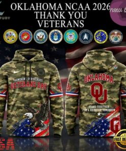 Oklahoma Sooners Veterans Day 2026 Hoodie, Viral 3D Graphic Tee Oklahoma Sooners Veterans Day 2026 Hoodie