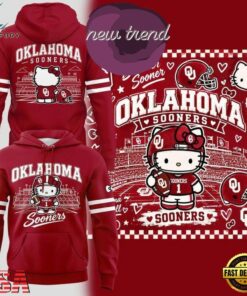 Oklahoma Sooners x Hello Kitty 2026 Limited Edition Hoodie, Viral 3D Graphic Tee Oklahoma Sooners X Hello Kitty 2026 Limited Edition Hoodie