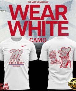 Ole Miss Rebels Wear Camo 2026 Limited Edition White T Shirt, Viral 3D Graphic Tee Ole Miss Rebels Wear Camo 2026 Limited Edition White T Shirt