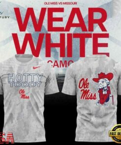 Ole Miss Rebels Wear White Camo 2026 3D Shirt, Viral 3D Graphic Tee Ole Miss Rebels Wear White Camo 2026 3D Shirt