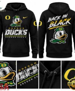 Oregon Ducks Back in Black 2026 Hoodie, Trending Music 3D Tee Oregon Ducks Back IN Black 2026 Hoodie