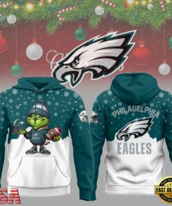 Philadelphia Eagles Christmas Grinch 2026 Hoodie, Viral 3D Graphic Tee Philadelphia Eagles Christmas Grinch 2026 Hoodie
