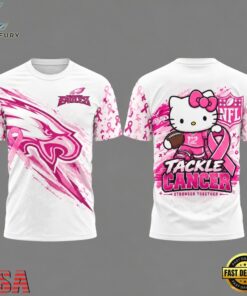 Philadelphia Eagles Football x Hello Kitty Crucial Catch 2026 3D Shirt, Viral 3D Graphic Tee Philadelphia Eagles Football X Hello Kitty Crucial Catch 2026 3D Shirt