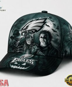 Philadelphia Eagles NFL Horror Night Halloween 2026 Design Classic Cap, Football Limited Edition Cap Philadelphia Eagles Nfl Horror Night Halloween 2026 Design Classic Cap