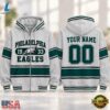 Philadelphia Eagles NFL Varsity Stripe Zip Hoodie, Sports Fans 3D Shirt Philadelphia Eagles Nfl Varsity Stripe Zip Hoodie