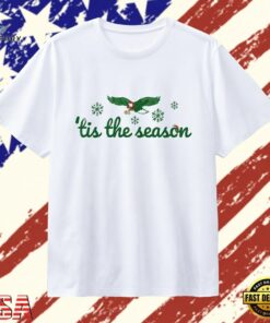 Philadelphia Eagles ‘Tis the Season Christmas Football T Shirt, Trendy 2D Print Shirt Philadelphia Eagles Tis The Season Christmas Football T Shirt