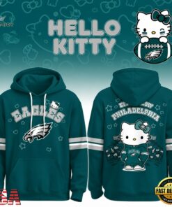 Philadelphia Eagles x Hello Kitty 2026 Limited Edition Hoodie, Viral 3D Graphic Tee Philadelphia Eagles X Hello Kitty 2026 Limited Edition Hoodie
