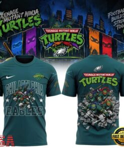Philadelphia Eagles x Teenage Mutant Ninja Turtles 2026 Graphic T Shirt, Trending Music 3D Tee Philadelphia Eagles X Teenage Mutant Ninja Turtles 2026 Graphic T Shirt
