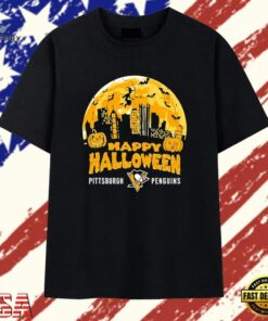 Pittsburgh Penguins Happy Halloween NHL T Shirt, Trendy 2D Print Shirt Pittsburgh Penguins Happy Halloween Nhl T Shirt