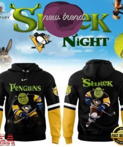 Pittsburgh Penguins x Shrek Night 2026 Limited Edition Hoodie, Viral 3D Graphic Tee Pittsburgh Penguins X Shrek Night 2026 Limited Edition Hoodie