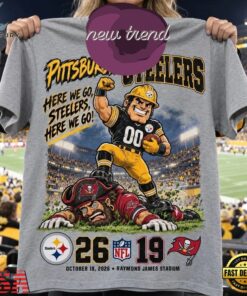 Pittsburgh Steelers 26 19 Win Over Tampa Bay Buccaneers Game Day 3D Shirt, Viral 3D Graphic Tee Pittsburgh Steelers 26 19 Win Over Tampa Bay Buccaneers Game Day 3D Shirt