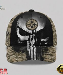 Pittsburgh Steelers NFL Halloween Military Skull Camo Classic Cap, Football Limited Edition Cap Pittsburgh Steelers Nfl Halloween Military Skull Camo Classic Cap