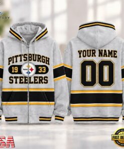 Pittsburgh Steelers NFL Varsity Stripe Zip Hoodie, Sports Fans 3D Shirt Pittsburgh Steelers Nfl Varsity Stripe Zip Hoodie