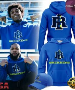 Rhode Island Breakers Primary Logo 2026 Blue Hoodie, Viral 3D Graphic Tee Rhode Island Breakers Primary Logo 2026 Blue Hoodie