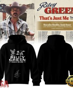 Riley Green That’s Just Me Tour 2027 Signed Black Hoodie, Trending Music 3D Tee Riley Green That S Just ME Tour 2027 Signed Black Hoodie