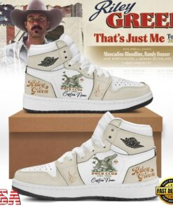 Riley Green That’s Just Me Tour 2027 Signed Custom Air Jordan 1 Shoes, Music AJ1 Sneakers Riley Green That S Just ME Tour 2027 Signed Custom Air Jordan 1 Shoes