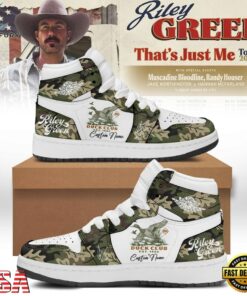 Riley Green That’s Just Me Tour 2027 Signed New Design Air Jordan 1 Shoes, Music AJ1 Sneakers Riley Green That S Just ME Tour 2027 Signed New Design Air Jordan 1 Shoes