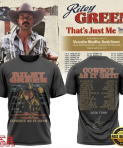 Riley Green That’s Just Me Tour 2027 Signed Schedule T Shirt, Trending Music 3D Tee Riley Green That S Just ME Tour 2027 Signed Schedule T Shirt