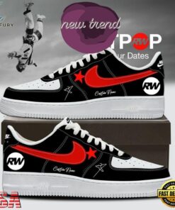 Robbie Williams BRITPOP World Tour 2026 Black Air Force 1 Shoes Sneakers, Music Lover AF1 Shoes Robbie Williams Britpop World Tour 2026 Black Air Force 1 Shoes Sneakers